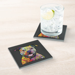 Dog lovers v01 glass coaster