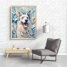 Dog Lovers Wall Art/ blue tone [2/3] 