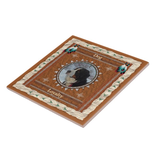 Dog  Loyalty Energy  Ceramic Tile (Side)