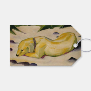 Dog Lying in the Snow (by Franz Marc) Gift Tags