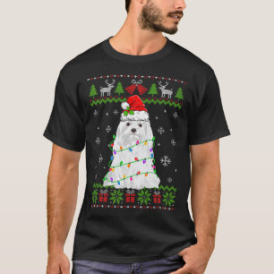Dog Maltese Christmas Ugly Sweater Dog Lover