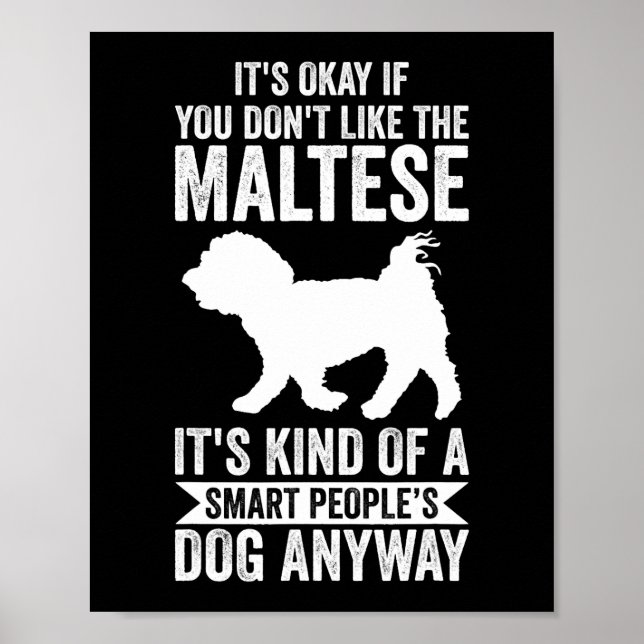 Dog Maltese Just A Boy Who Loves Maltese Quote Men Poster (Front)
