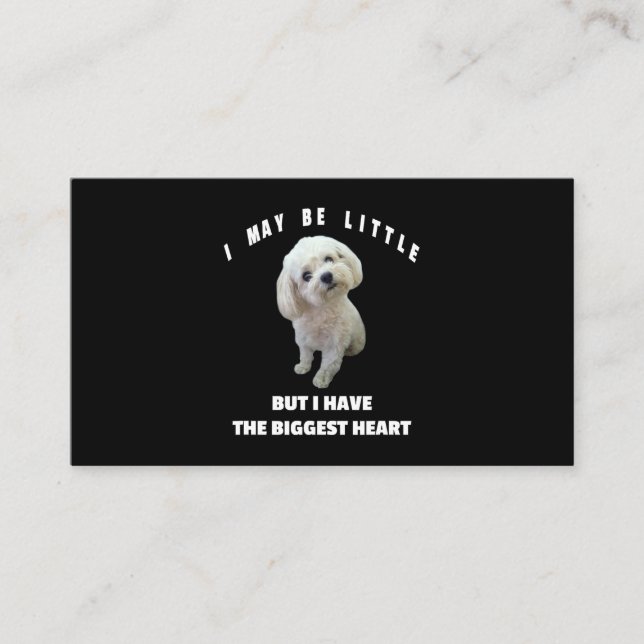 Dog Maltese Small Maltese Dog Design Funny Quote M Business Card (Front)