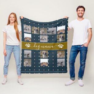 Dog Mama, 5 Photo Fleece Blanket
