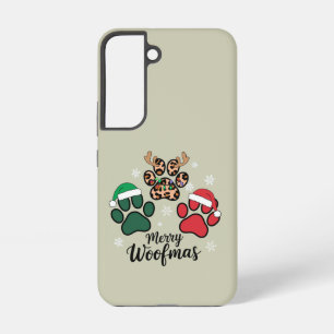 Dog Mama Christmas Merry Woofmas Dog Lover Xmas Samsung Galaxy Case