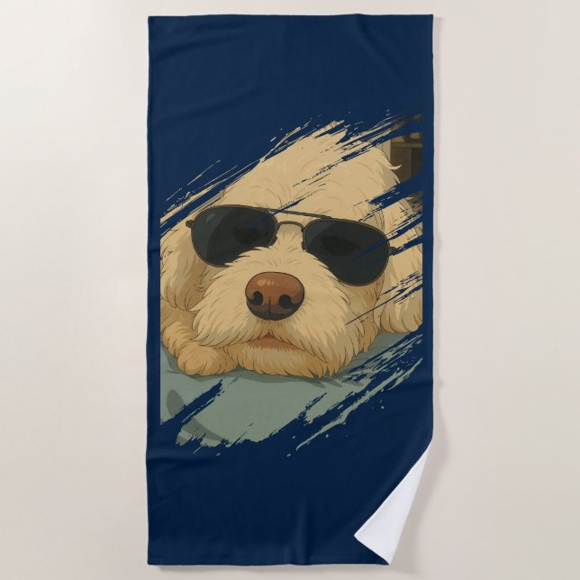 Dog Max Beach Towel (Front)