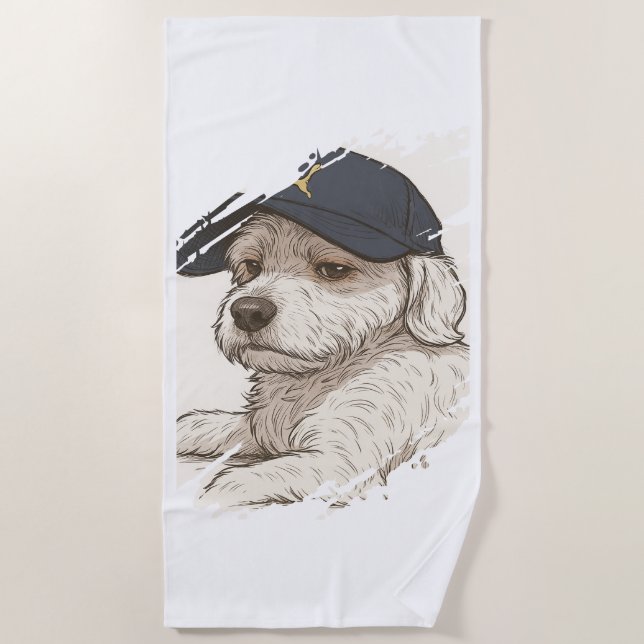 Dog Max Beach Towel (Front)