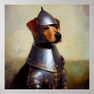 Dog Mediaeval Knight Poster