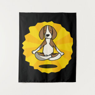 Dog Meditation Yoga Beagle Labrador Husky Sheperd Tapestry