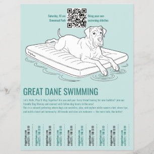 dog meetup tear-off flyer template
