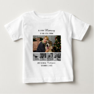 Dog Memorial 5 Photo Collage Pet Tribute Baby T-Shirt