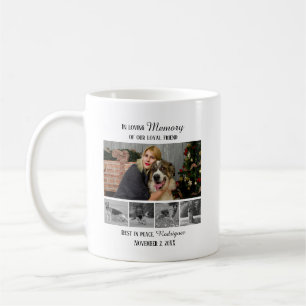 Dog Memorial 5 Photo Collage Pet Tribute Coffee Mug