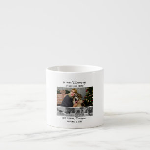 Dog Memorial 5 Photo Collage Pet Tribute Espresso Cup