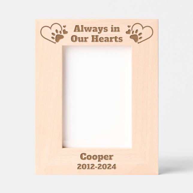 Dog Memorial 5"x7" Etched Frames (Front)