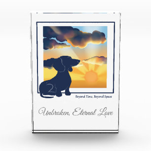 Dog Memorial Acrylic Photo Block - Duchshund