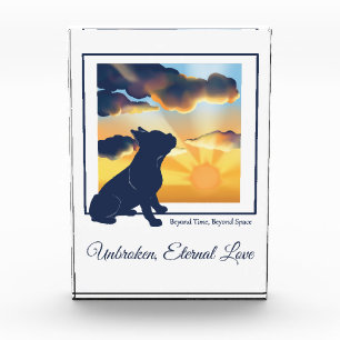 Dog Memorial Acrylic Photo Block - French Bulldog