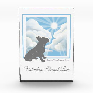 Dog Memorial Acrylic Photo Block - French Bulldog