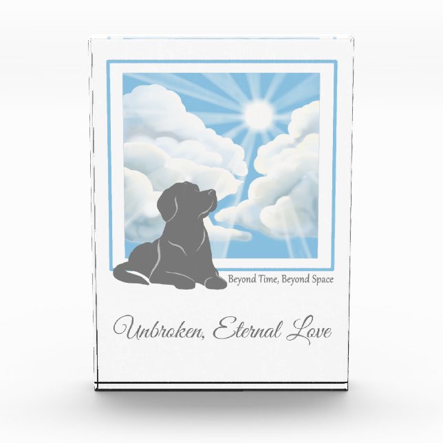 Dog Memorial Acrylic Photo Block - Labrador (Front)
