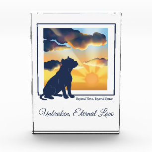 Dog Memorial Acrylic Photo Block - Pitbull