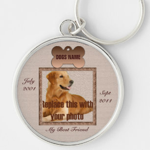 Dog Memorial Brown Tones Key Ring
