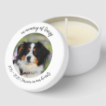 Dog Memorial Candle – Personalised Name & Years
