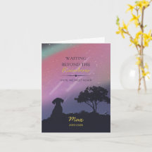 Dog Memorial Card Rainbow Bridge Personalised