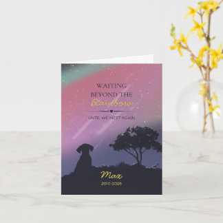 Dog Memorial Card Rainbow Bridge Personalised