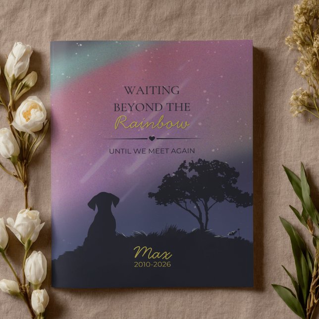 Dog Memorial Card Rainbow Bridge Personalised (Creator Uploaded)