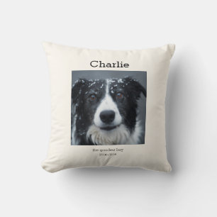 Dog Memorial Cushion Pet Remembrance Throw Pillow