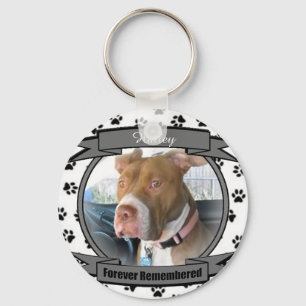 Dog Memorial Forever Remembered Key Ring