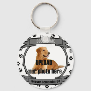 Dog Memorial Forever Remembered Key Ring