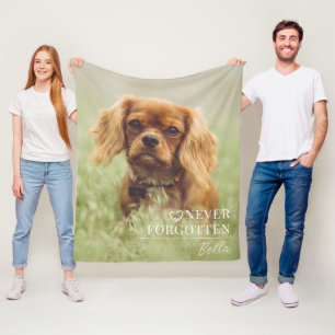Dog Memorial Gift Pet Loss Keepsake Fleece Blank Blanket