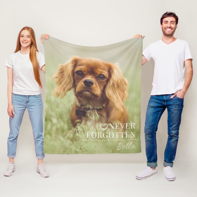 Dog Memorial Gift | Pet Loss Keepsake Fleece Blank Blanket (In Situ)