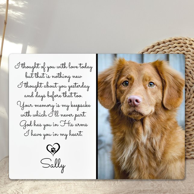 Dog Memorial Gift - Pet Loss Sympathy Quote Plaque (Creator Uploaded)