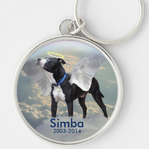 Dog Memorial Large (2.125") Premium Round Keychain