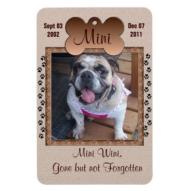 Dog Memorial Magnet (Vertical)