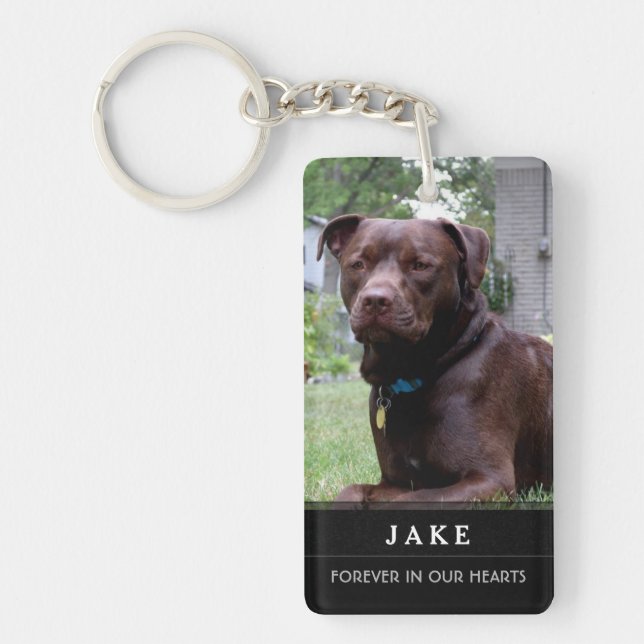 Dog Memorial - Now I'm Free Key Ring (Front)