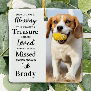 Dog Memorial Personalised Pet Loss Gift 2 Photo Ceramic Ornament