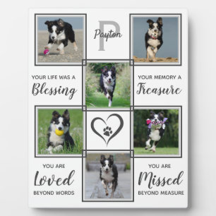 Dog Memorial - Pet Loss Gift - Dog Photo Keepsake Plaque