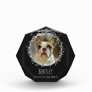Dog Memorial Pet Loss Keepsake Photo Wreath Block