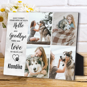 Dog Memorial Pet Loss Remembrance Photo Collage Plaque