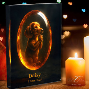 Dog Memorial Photo Block - Dachshund 