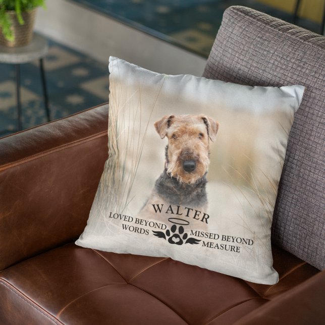 Dog Memorial Photo Throw Pillow (Dog Memorial Photo Throw Pillow
)