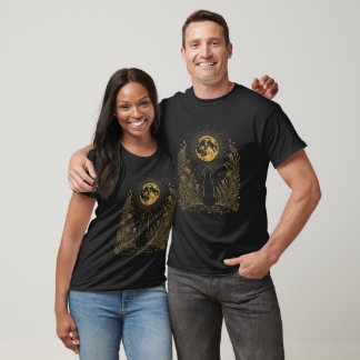 Dog Memorial Rainbow Bridge Celestial Moon T-Shirt