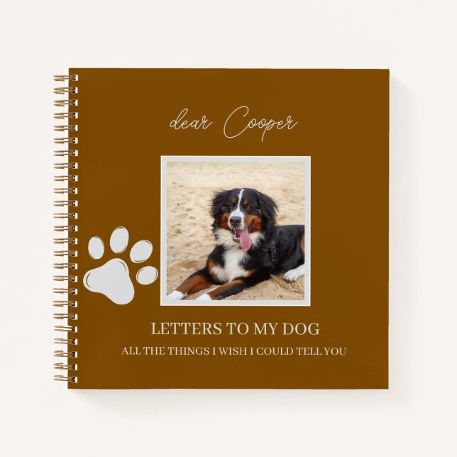 Dog Memorial Remembrance Pet Loss Grief Journal  (Front)