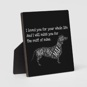 Dog Memorial Sign - Personalised Dog Dachshund Pl Plaque