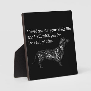 Dog Memorial Sign - Personalised Dog Dachshund Pl Plaque