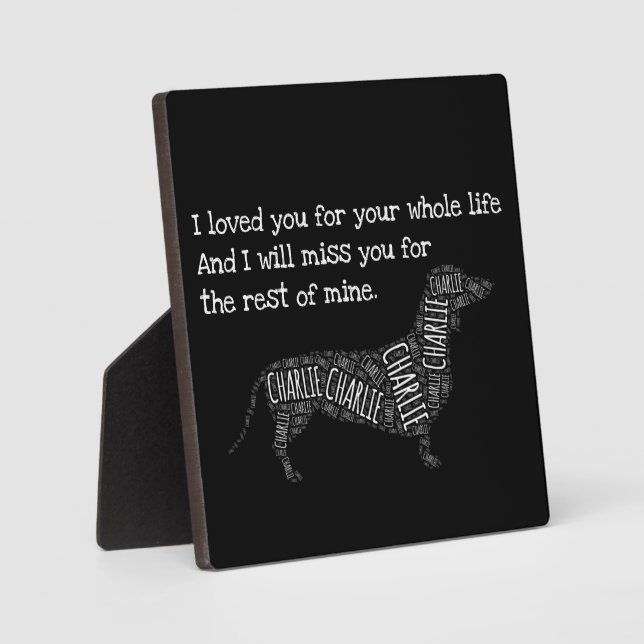 Dog Memorial Sign - Personalised Dog Dachshund  Pl Plaque (Front)