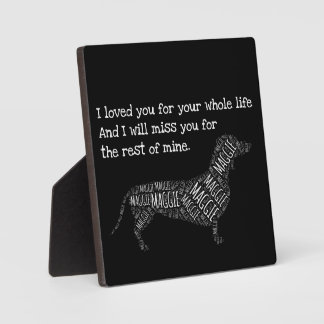 Dog Memorial Sign - Personalised Dog Dachshund  Plaque