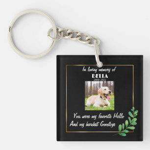Dog Memorial Stone Loss of Pet Stone Black Key Ring